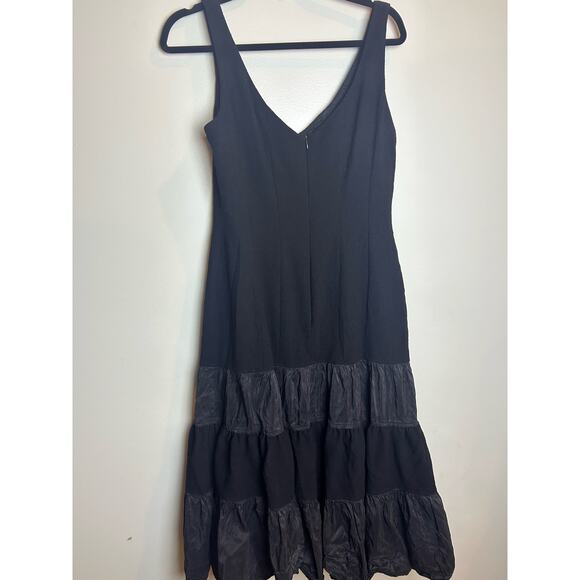 Teri Jon by Rickie Freeman Black Formal Dress Women Size 10 A Line Puff Bottom - Picture 5 of 8